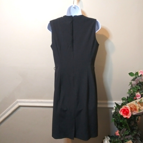 Vicky Tiel American Fashion & Couture Designer Charcoal Gray Sheath Dress - Picture 6 of 13
